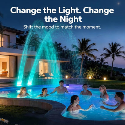itoolmax solar pool fountain with 10 color led lights light up night
