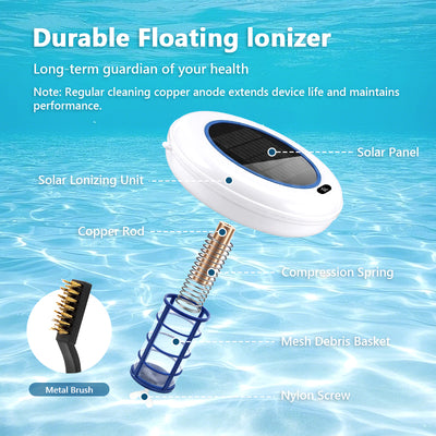 itoolmax solar poered pool ionizer floating