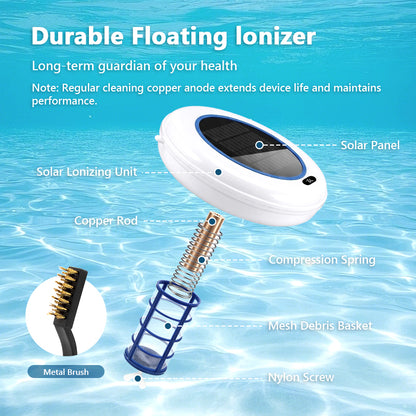 itoolmax solar poered pool ionizer floating
