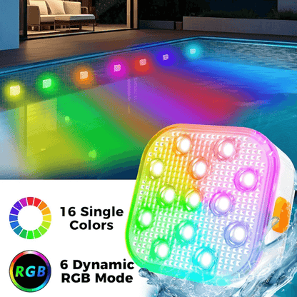 itoolmax submersible led pool lights 6 dynamic rgb mode