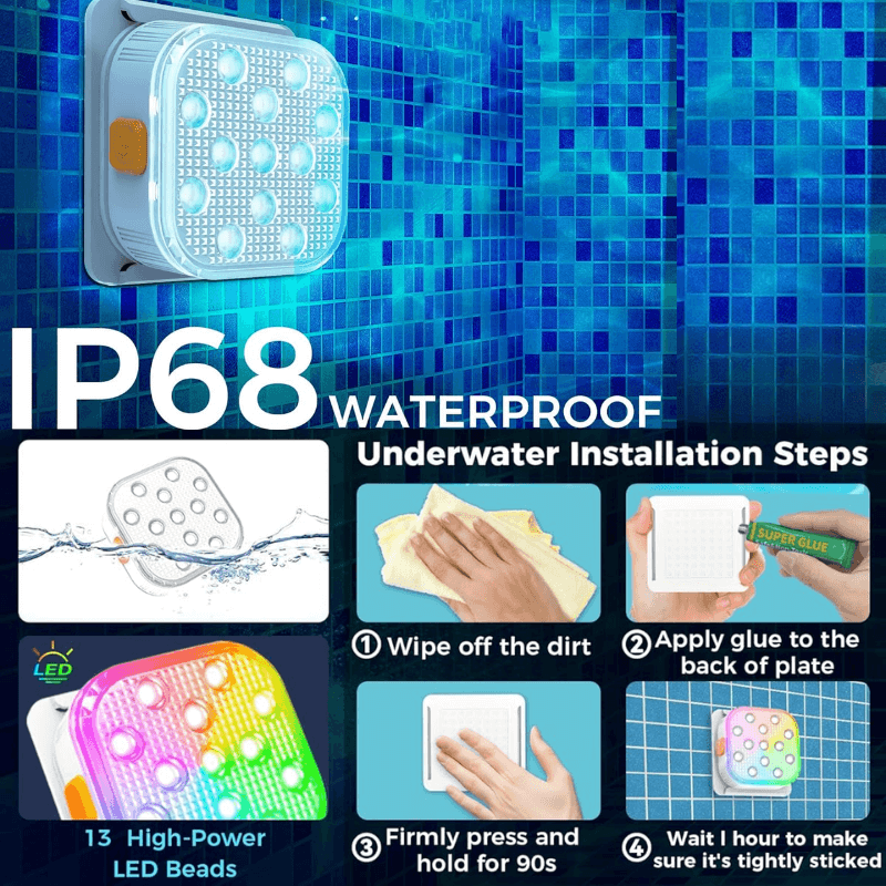 itoolmax submersible led pool lights waterproof