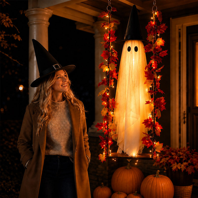 itoolmax swinging ghost halloween decor put in yard