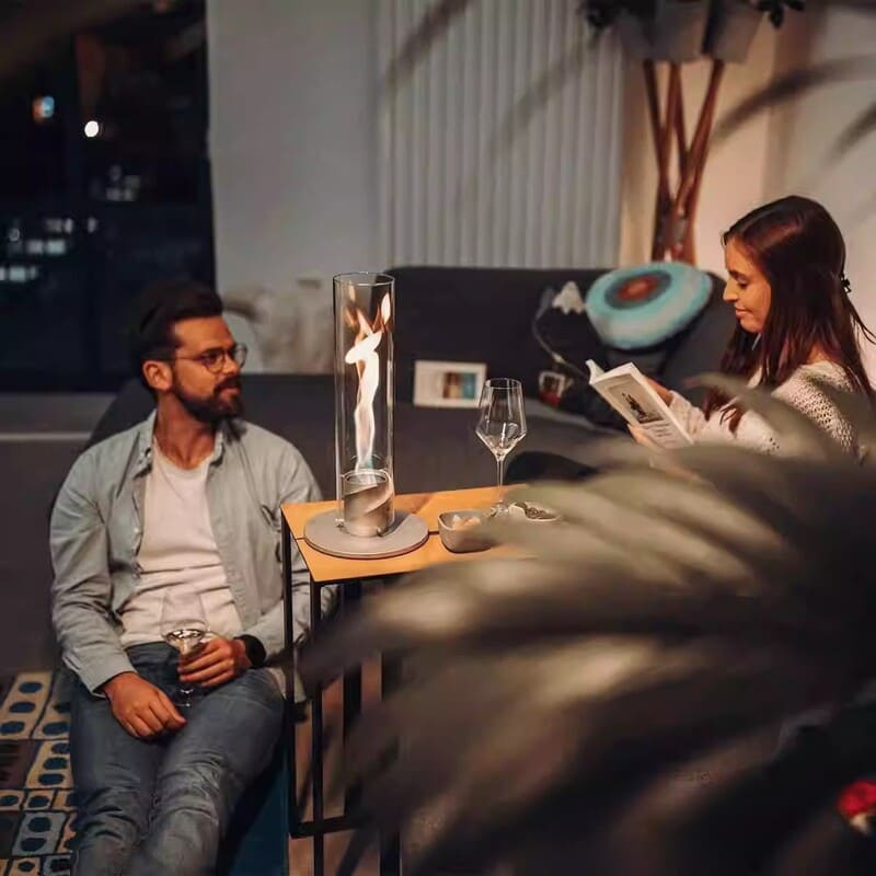 itoolmax tabletop fireplace with flame guard fire pit