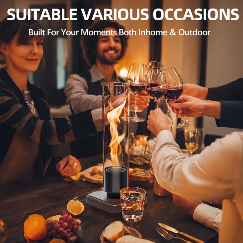 itoolmax tabletop fireplace with flame guard various