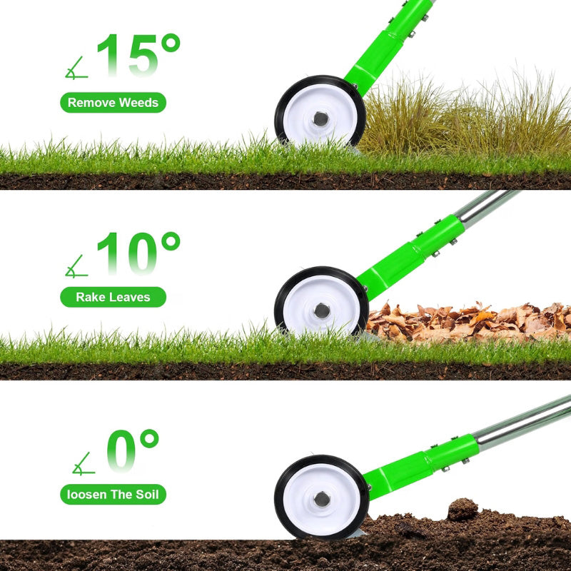 itoolmax thatch rake with wheels adjustable angle