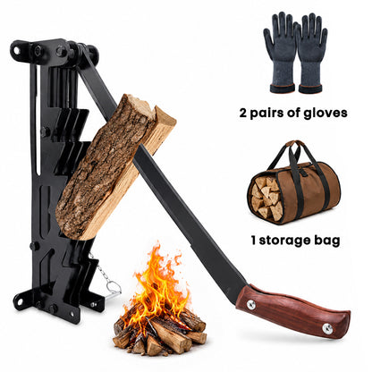 itoolmax wall mounted firewood kindling splitter product with bag