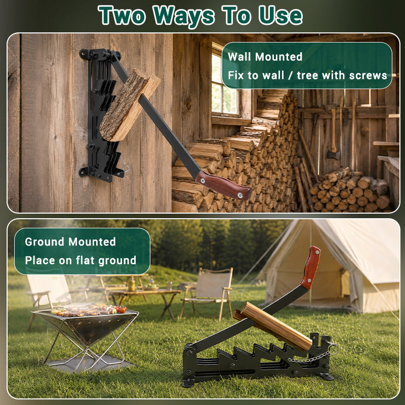 itoolmax wall mounted firewood kindling splitter two ways to use