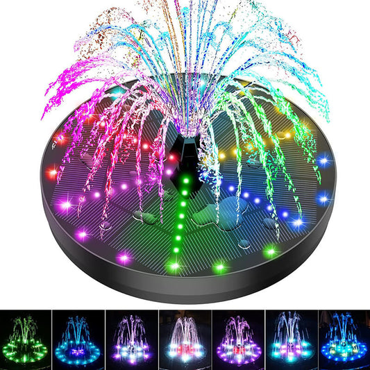 itoolmax Solar Fountain with 60 LED Lights