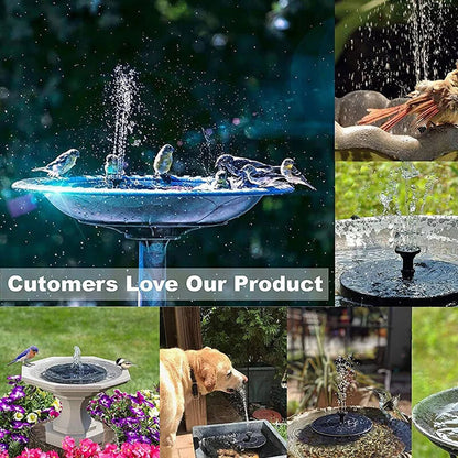itoolmax Solar Fountain with 60 LED Lights