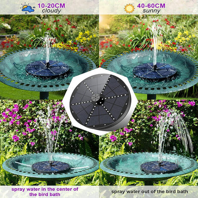 itoolmax Solar Fountain with 60 LED Lights