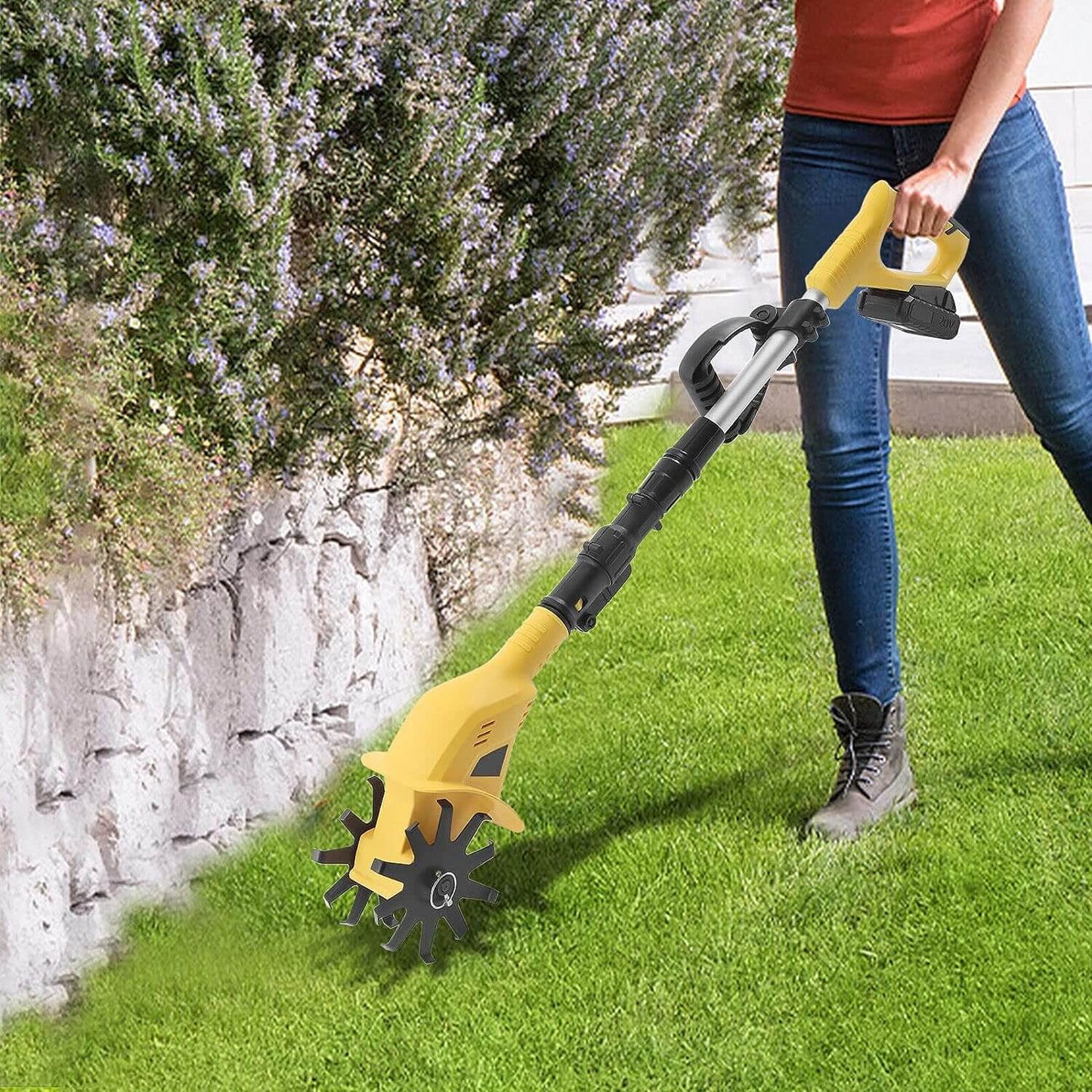 iToolMax Cordless Tiller Electric Cultivator
