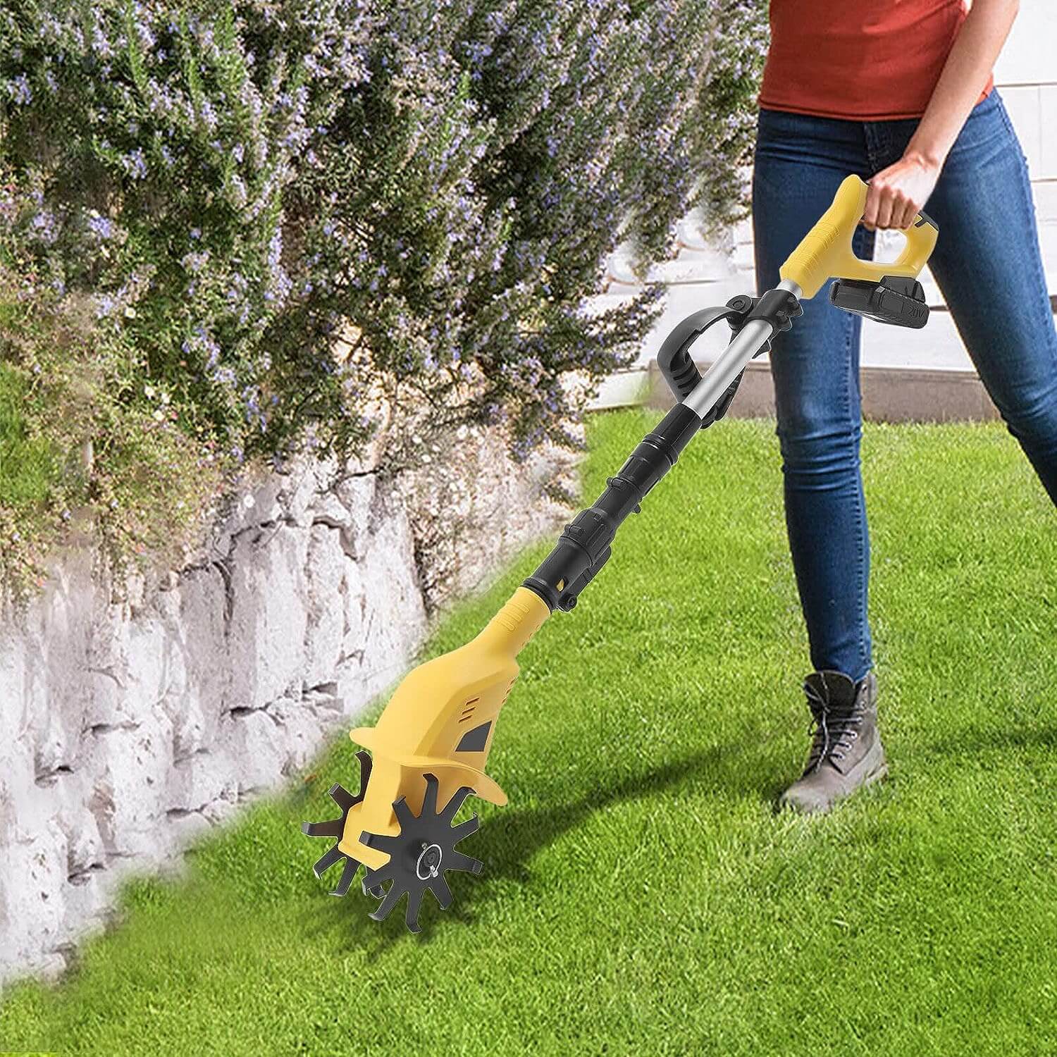 iToolMax Cordless Tiller Electric Cultivator