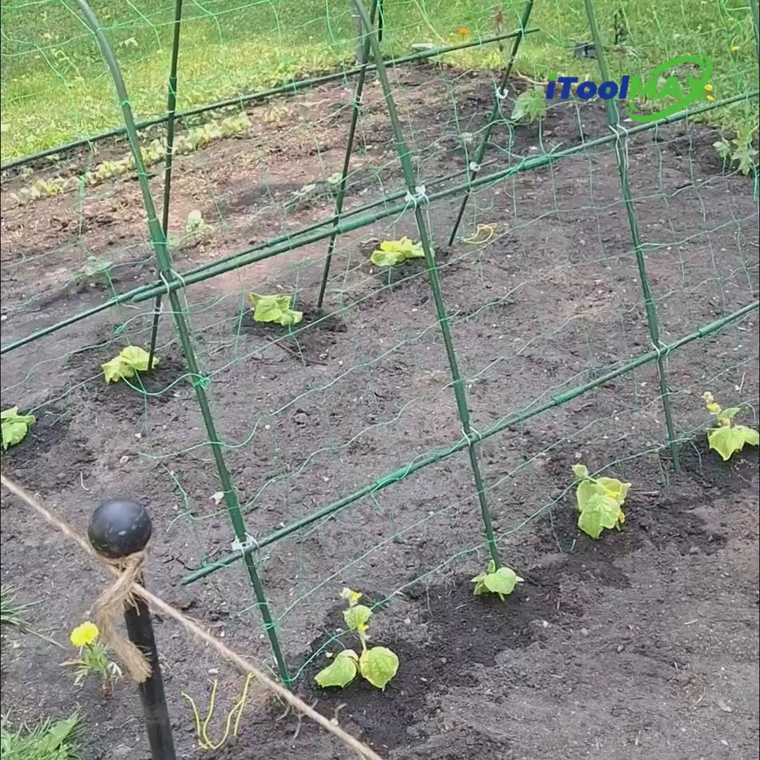 Load video: garden cucumber trellis for plants outdoor itoolmax