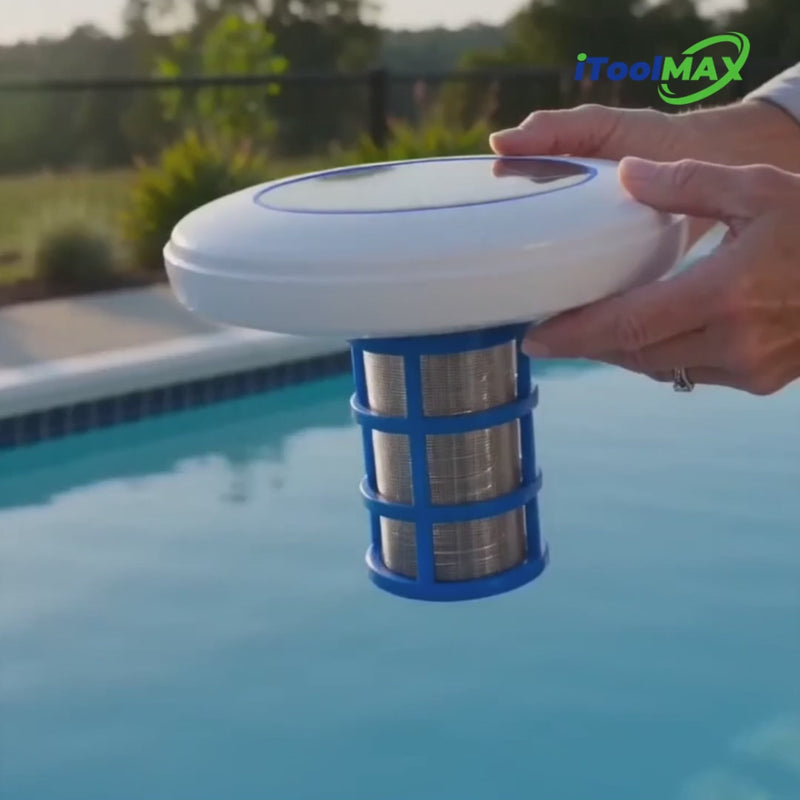 iToolMax Solar Powered Pool Ionizer with LED Light