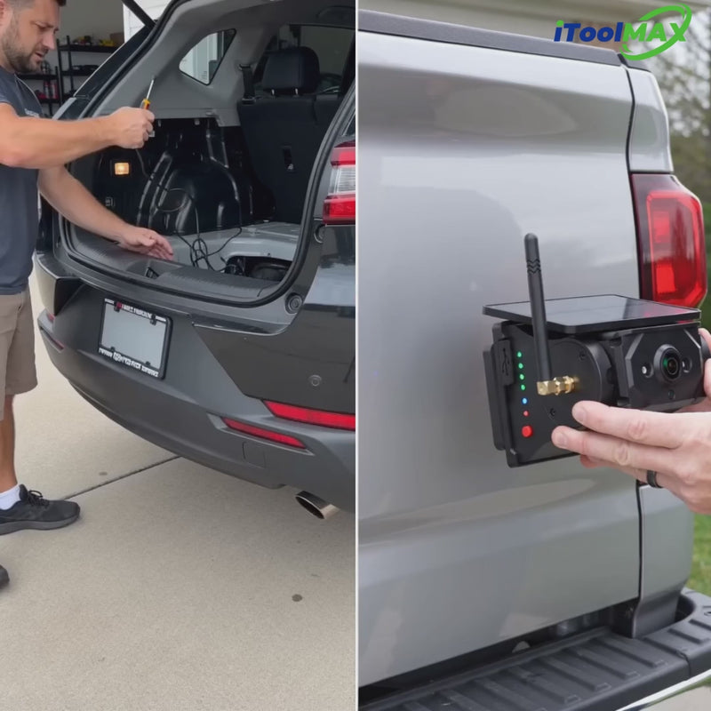 itoolmax magnetic solar wireless backup camera product video