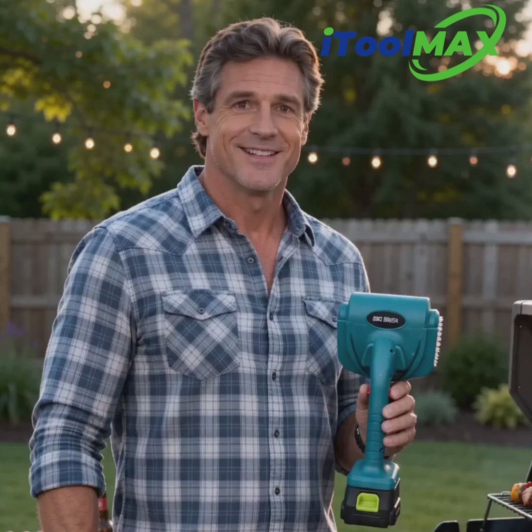 Cargar video: itoolmax cordless rechargeable electric grill brush video
