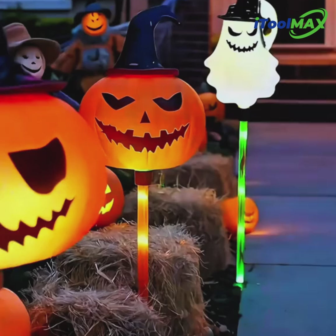 Load video: solar halloween ground lights outdoor itoolmax