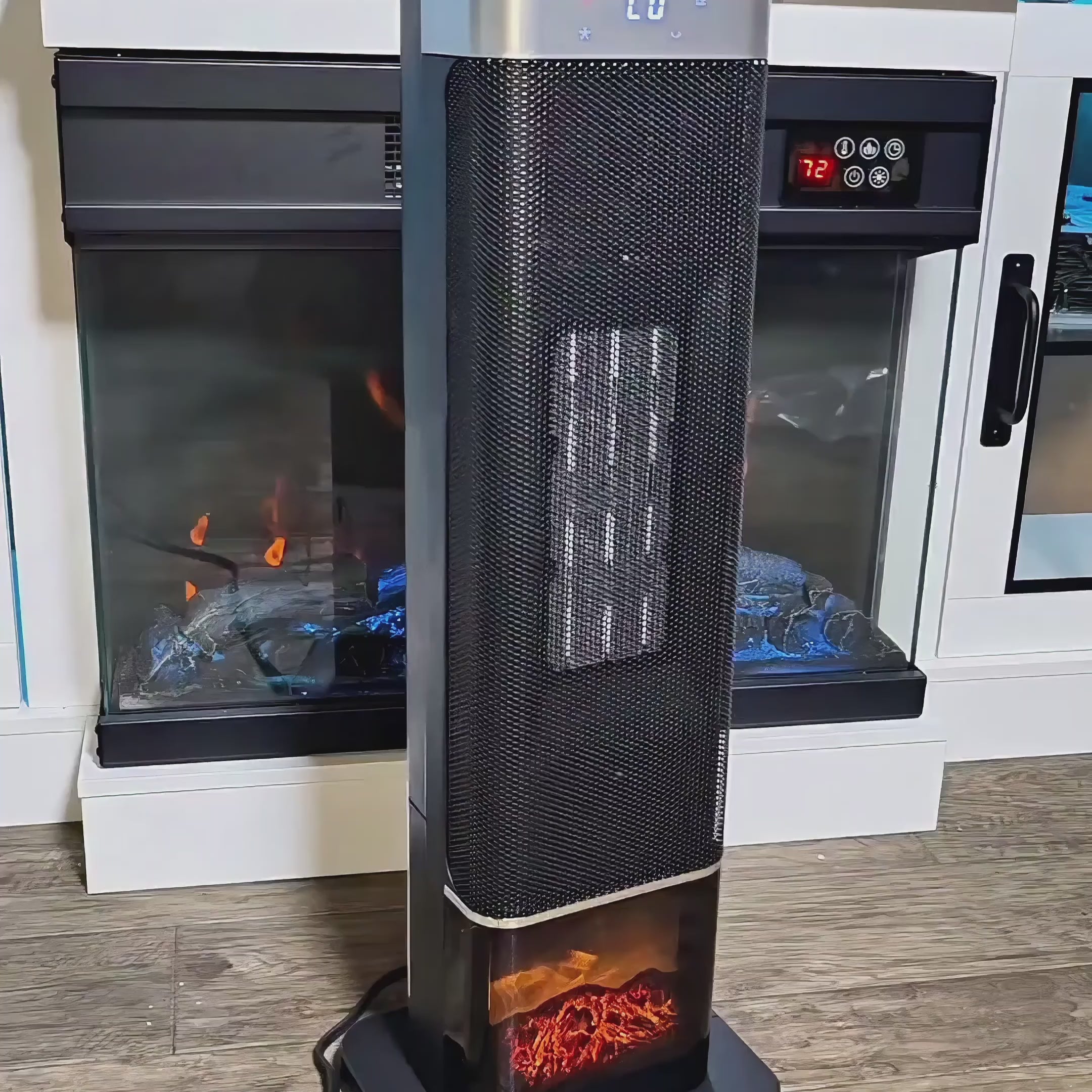 Portable Ceramic Heater & Humidifier with 3D Flame Effect – itoolmax