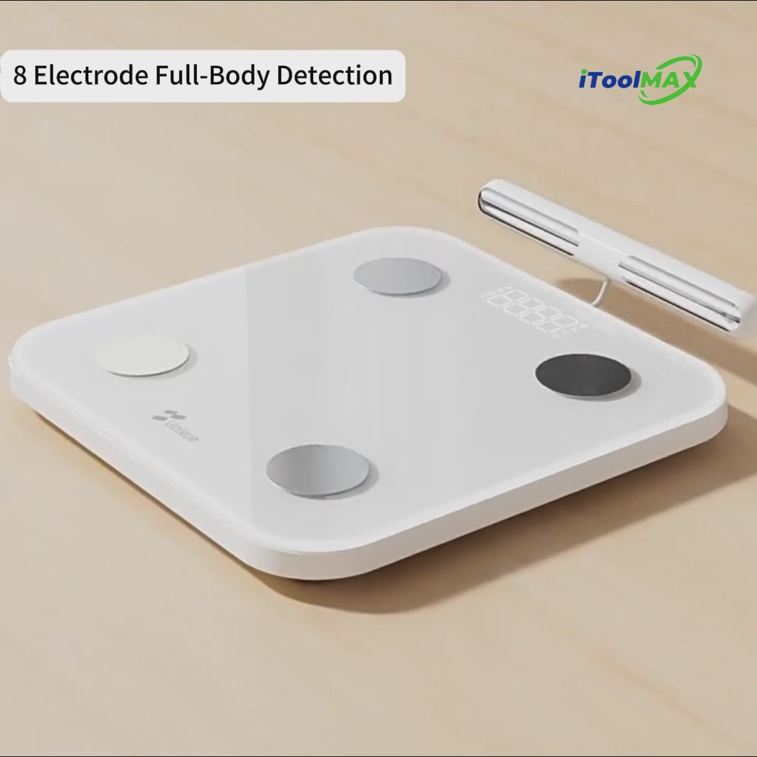 Load video: body fat and weight scale itoolmax