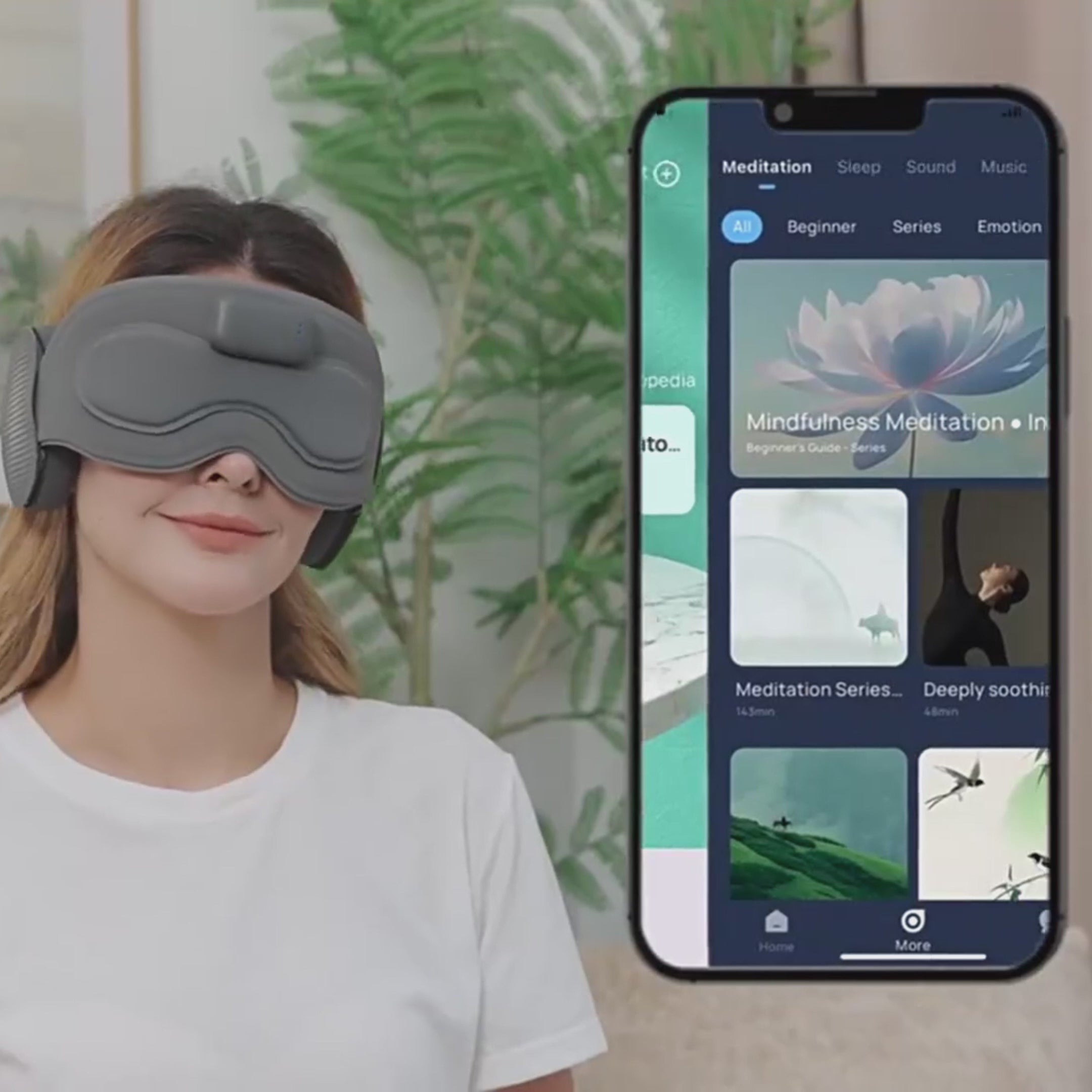 3D AI Smart Sleep Mask for Adults, Students, Frequent Travelers