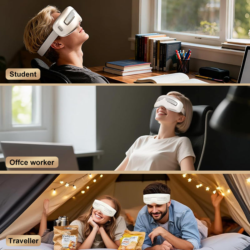 smart eye massager mask heat and cooling application itoolmax