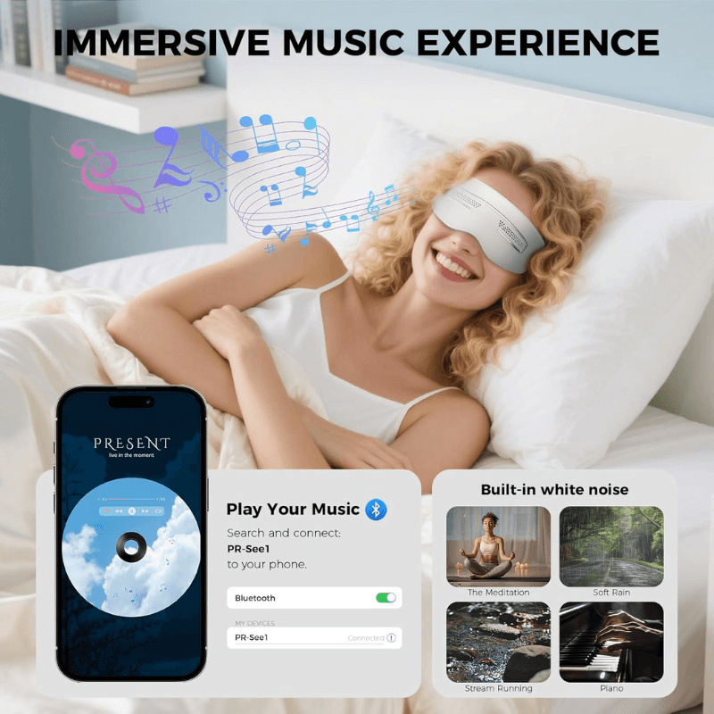smart eye massager heat and cooling built in music itoolmax