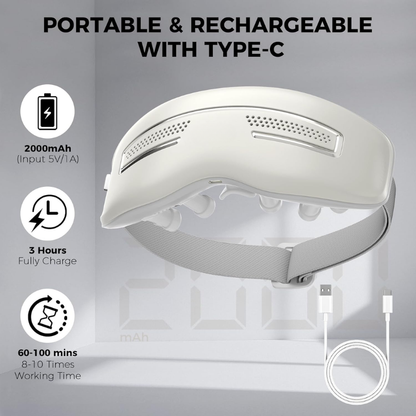 smart eye massager heat and cooling rechargeable itoolmax