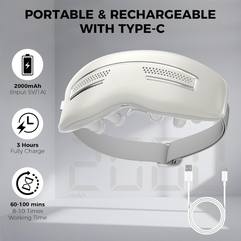 smart eye massager heat and cooling rechargeable itoolmax
