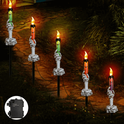 solar power skull candle light solar charge itoolmax
