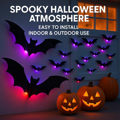 spooky halloween 3d lighted bats itoolmax