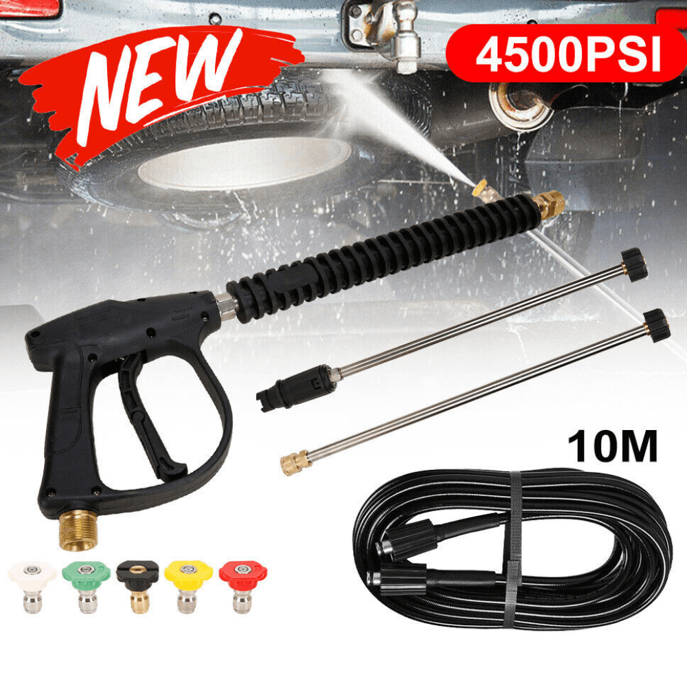 4500 PSI Pressure Washer Gun+10m Pressure Washer Hose - itoolmax