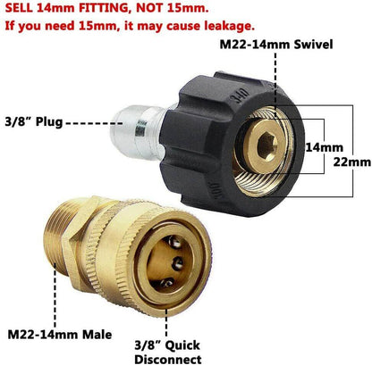 8 Pack Universal Pressure Washer Adaptor Set - itoolmax