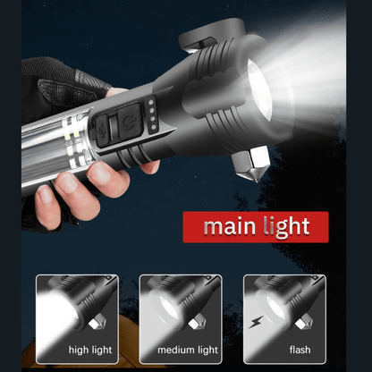 9 in 1 Emergency Solar Power Flashlight - itoolmax
