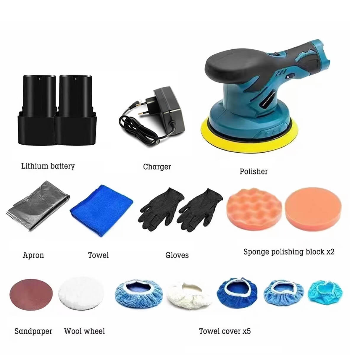 iToolMax Cordless Car Buffer Polisher with 2 Batteries
