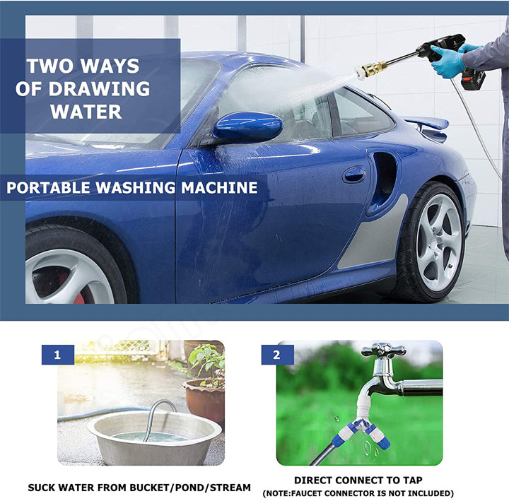 High Power Lithium Electric Car Wash Water Spray - Premium Wireless Washing  Machine, High Pressure Car Wash Machine Water Spray Rechargeable Car Wash